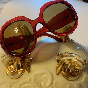 Vintage Balenciaga Edition Red Oversized Sunglasses